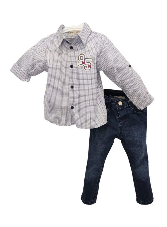 Σύνολο Πουκάμισο και Τζιν 95 Mini - Νο 2-5 ετών