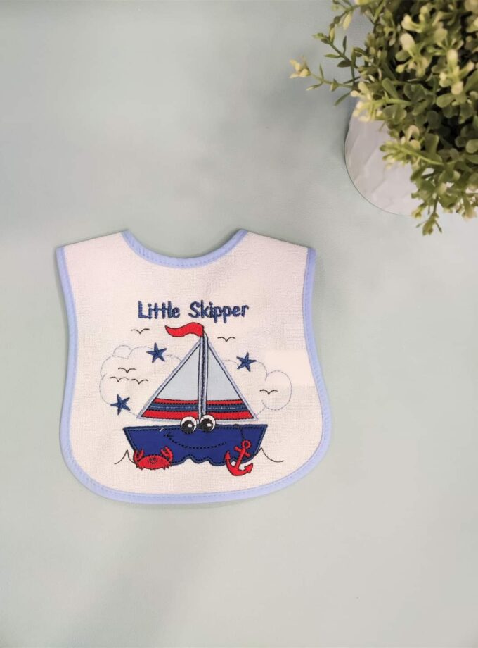 Σαλιάρα Βαρκούλες Μπλε