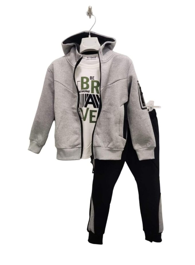 Σύνολο Τριπλό Γκρι Brave Junior - Νο 4-12 ετών