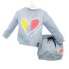 Σύνολο Φούτερ με Φουστάκι Heart Γαλάζιο Mini - Νο 2-6 ετών