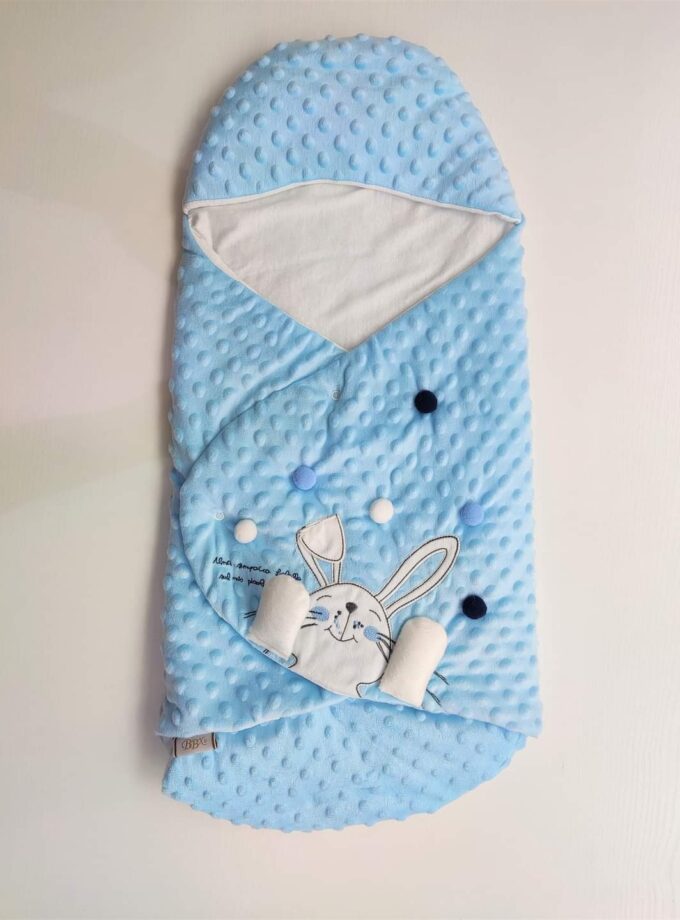 Σάκος Βελουτέ Λαγουδάκι Σιελ