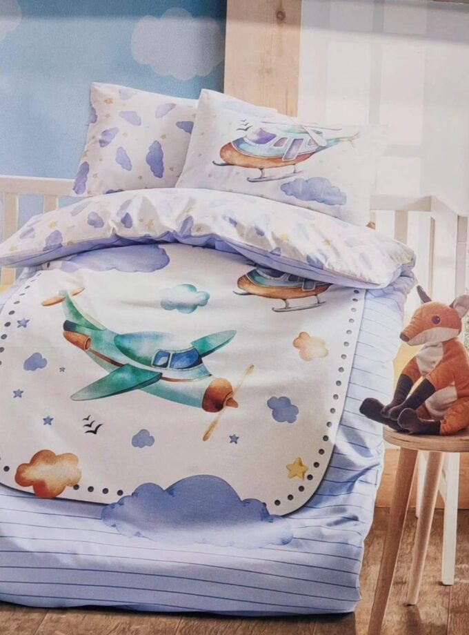 Σετ Σεντόνια Κρεβατιού Αεροπλανάκι