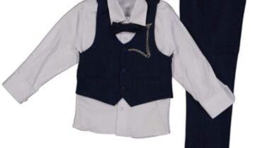 Κοστούμι με Γιλέκο Μπλε