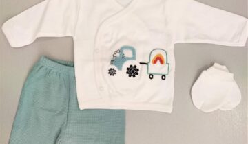 Συνολάκι 5 τεμαχίων Τρακτέρ Πετρόλ NEWBORN - Νο 0-3 μηνών