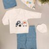 Συνολάκι 5 τεμαχίων Τρακτέρ Γαλάζιο NEWBORN - Νο 0-3 μηνών