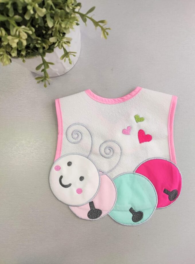 Σαλιάρα Σαρανταποδαρούσα Ροζ