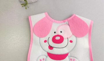 Σαλιάρα Σκυλάκι Ροζ