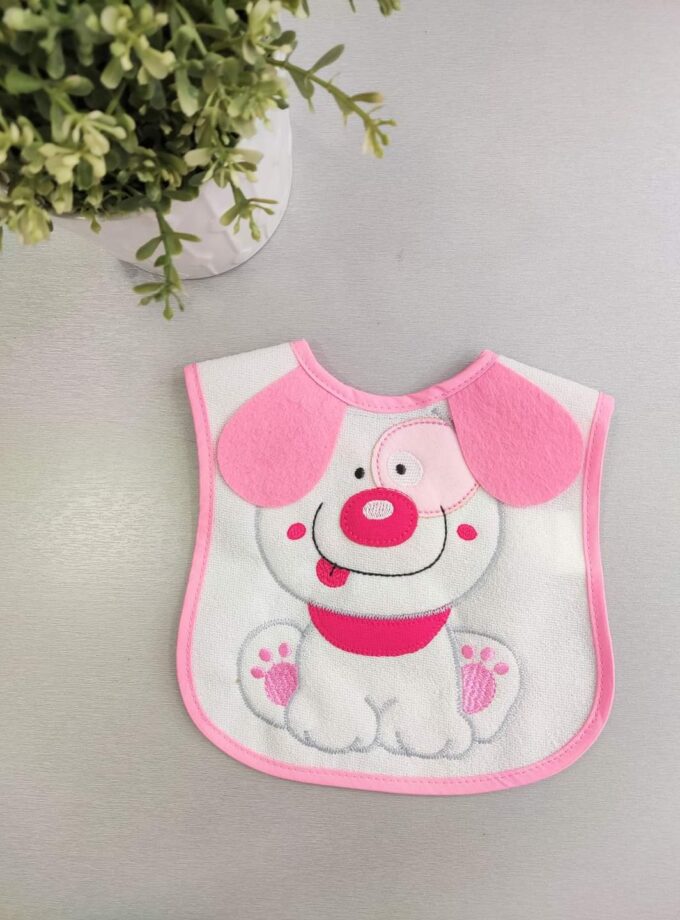 Σαλιάρα Σκυλάκι Ροζ