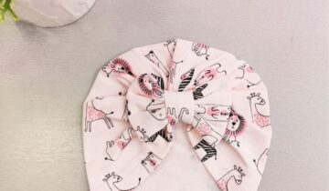 Τουρμπάνι Ροζ με Ζωάκια Bebe