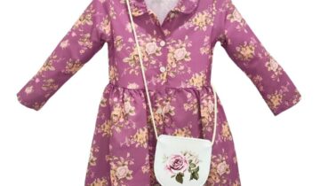 Φόρεμα Φλοράκ Ματζέντα με Τσαντάκι Junior - Νο 6-9 ετών