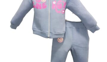 Σύνολο Φούτερ με Ζακέτα Γαλάζιο Mini - Νο 3-6 ετών