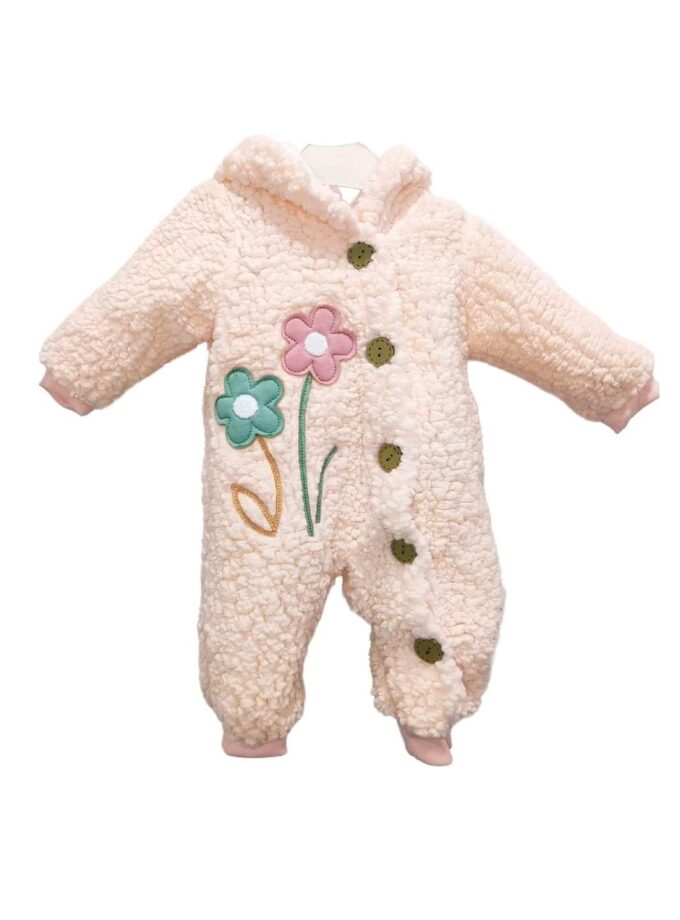 Φορμάκι Εξόδου Σομόν Λουλουδάκι Bebe - Νο 3-18 μηνών