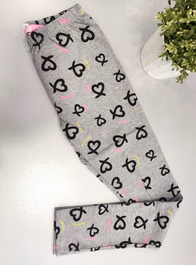 Κολάν Γκρι Καρδούλες Junior - Νο 4-14 ετών