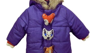 Μπουφάν Μωβ-Μπλε Ζωάκια Mini - Νο 1-5 ετών