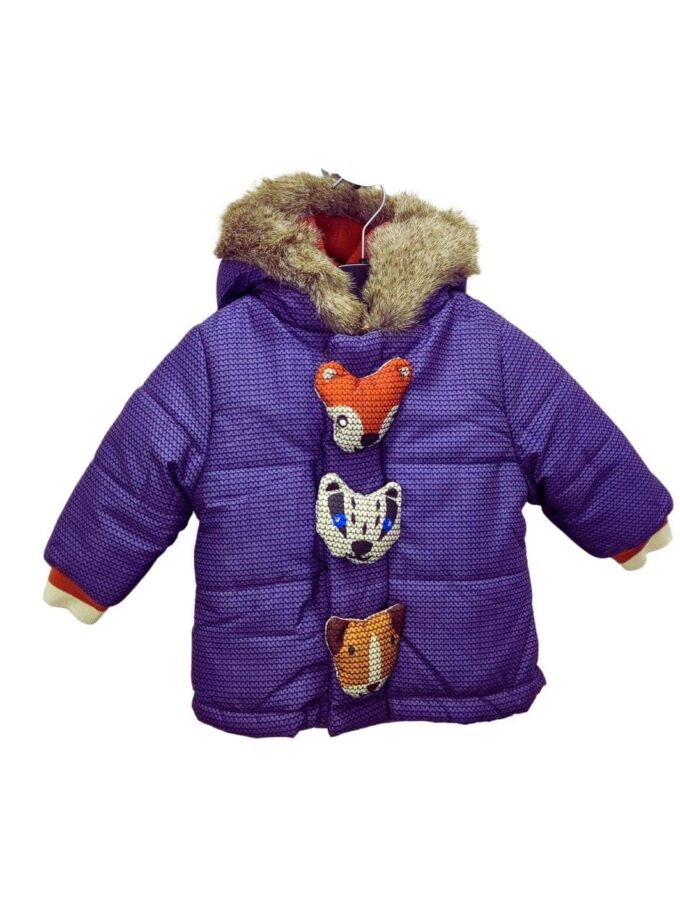 Μπουφάν Μωβ-Μπλε Ζωάκια Mini - Νο 1-5 ετών