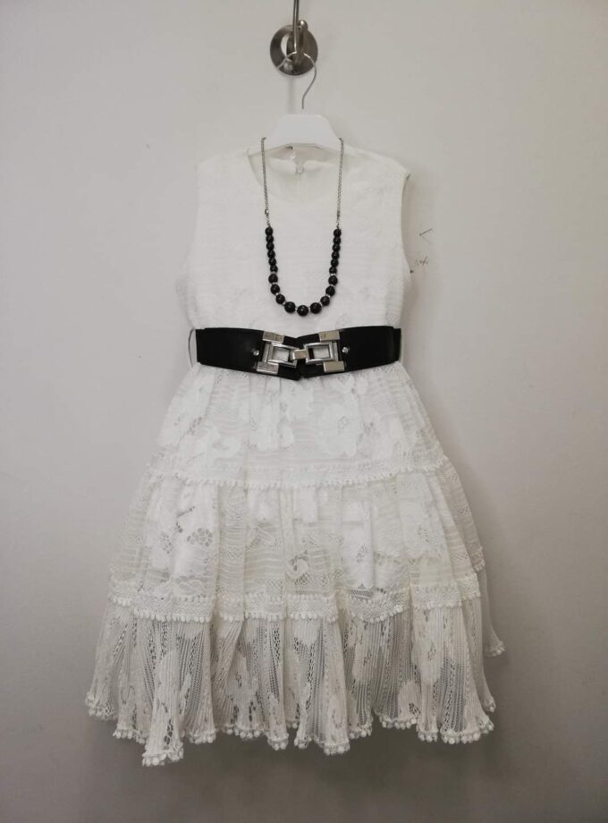 Φόρεμα Λευκή Δανδέλα Junior - Νο 6-10 ετών