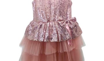 Φόρεμα Αμπιγιέ Φρεζ με Πούλιες και Τούλι Junior - Νο 9-13 ετών