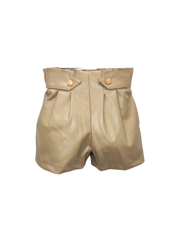 Σόρτς Μπεζ Δερματίνη Junior - Νο 7-10 ετών