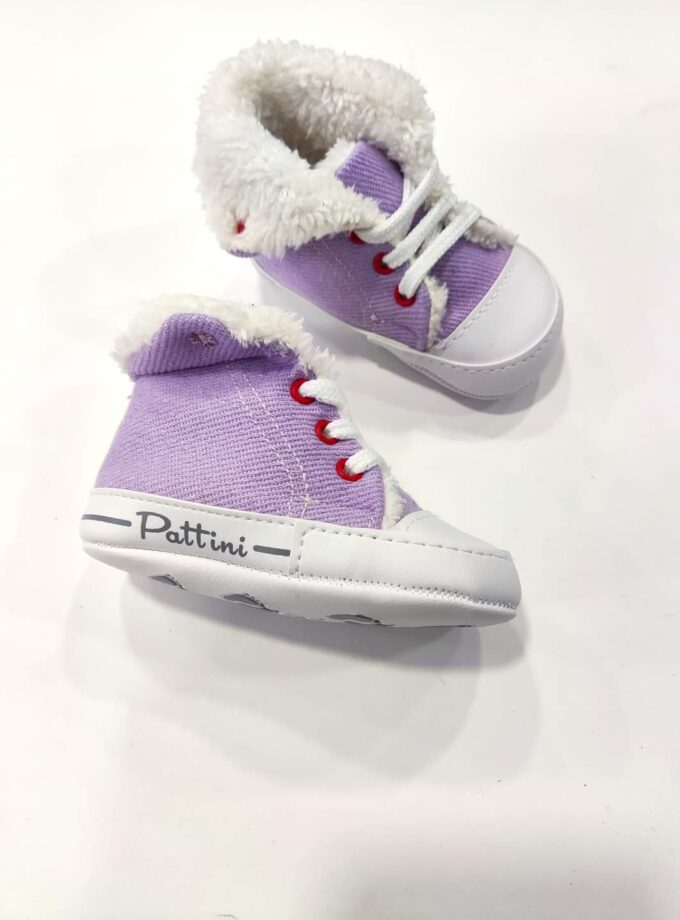 Μποτάκι Αγκαλιάς με Γουνάκι Λιλά