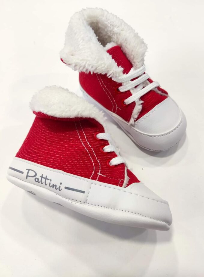 Μποτάκι Αγκαλιάς με Γουνάκι Κόκκινο