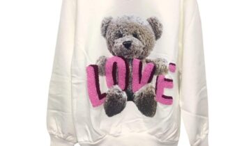 Μπλούζα Φούτερ Αρκουδάκι Love Junior - Νο 5-12 ετών
