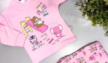 Μπιτζάμα Παιδική Χαρά Ροζ Bebe - Νο 6-18 μηνών