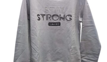 Μπλούζα Φούτερ Stay Strong Γκρι - No 10-16 ετών