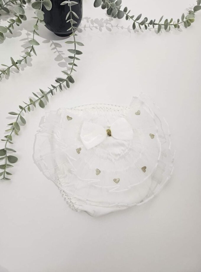 Βρακάκι Φιγούρας Άσπρο με Χρυσά Στοιχεία