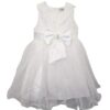 Φόρεμα Αμπιγιέ Άσπρο με Λουλουδάκια Junior - Νο 4-14 ετών