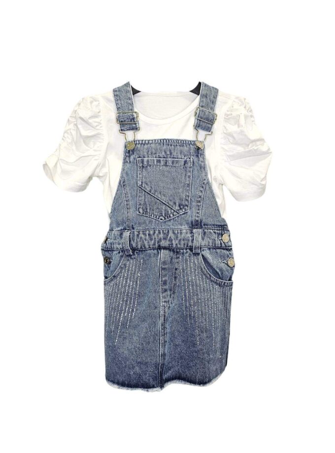 Σαλοπέτα Τζιν με Στρας Mini - Νο 3-8 ετών