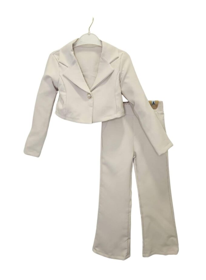 Σετ Σακάκι και Παντελόνι Εκρού Junior - Νο 4-14 ετών