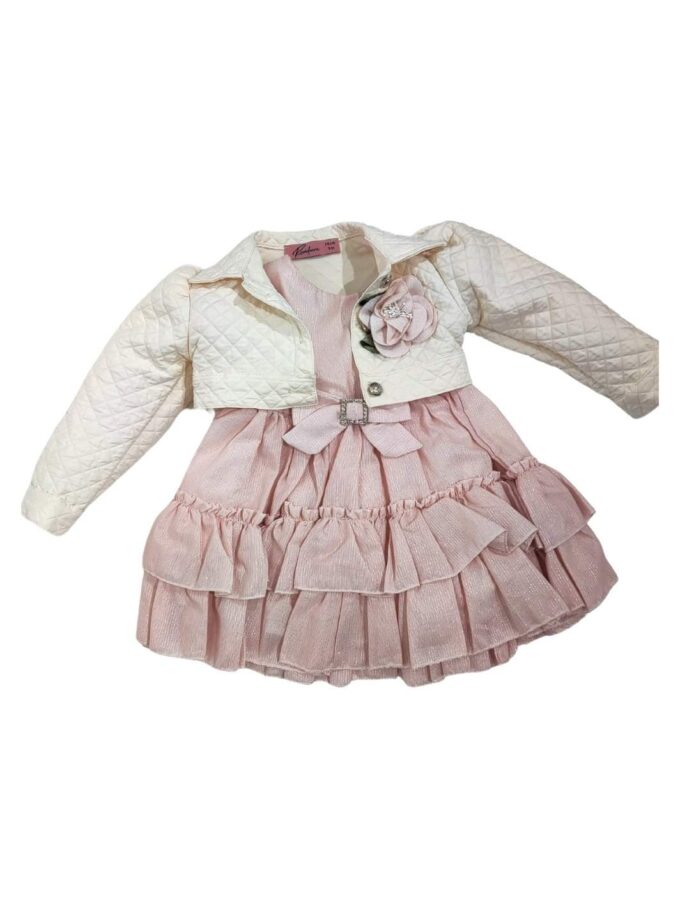 Σύνολο Καπιτονέ με Ροζ Φόρεμα Bebe - Νο 9-24 μηνών