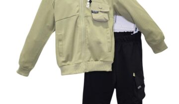 Σύνολο Ζακέτα- Φόρμα Λαδί Junior - Νο 4-12 ετών