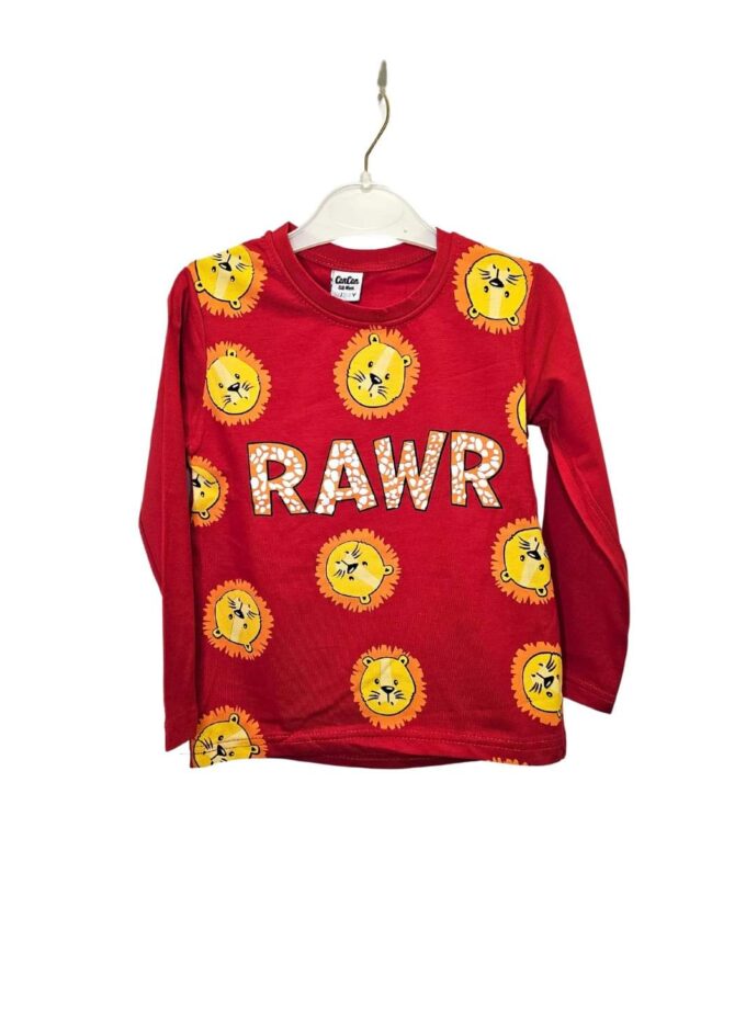 Μπλούζα Λιονταράκια Κόκκινη Mini - Νο 2-6 ετών