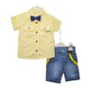 Σύνολο Κίτρινο Πουκαμισάκι και Τζιν Σορτς Bebe - Νο 6-24 μηνών