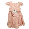 Φόρεμα Κηπούρ με Λουλουδάκι Σομόν Mini - Νο 2-5 ετών