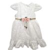 Φόρεμα Κηπούρ με Λουλουδάκι Άσπρο Mini - Νο 2-5 ετών