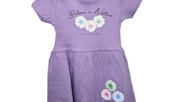 Φόρεμα Μαργαρίτες Λιλά Mini - Νο 3-6 ετών