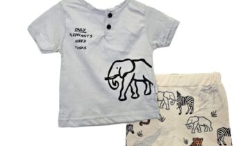 Σύνολο Elephant Γκρι Bebe - Νο 6-24 μηνών