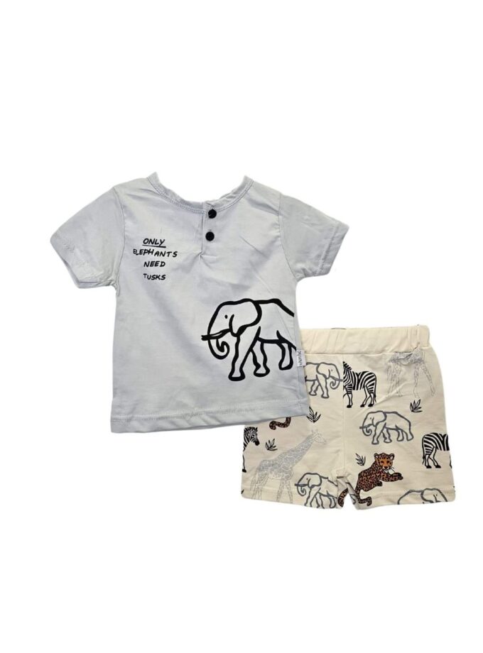 Σύνολο Elephant Γκρι Bebe - Νο 6-24 μηνών