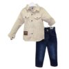 Σύνολο Τζιν με Μπεζ Πουκάμισο Mini - Νο 2-5 ετών
