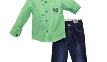 Σύνολο Τζιν με Λαχανί Πουκάμισο Mini - Νο 2-5 ετών