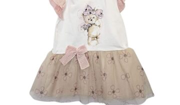 Φόρεμα Αρκουδάκια Bebe Ρομαντικό - Νο 6-24 μηνών