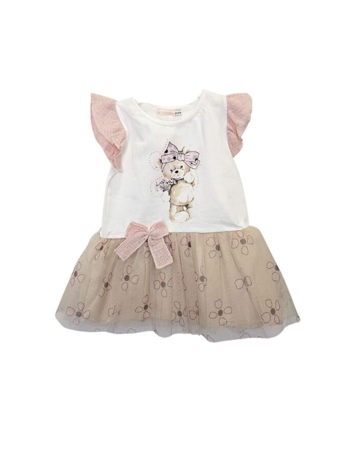 Φόρεμα Αρκουδάκια Bebe Ρομαντικό - Νο 6-24 μηνών