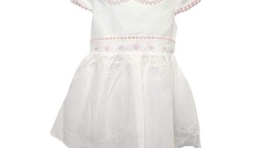 Φόρεμα Λευκό με Γιακά Bebe - Νο 6-24 μηνών