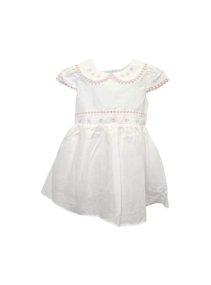 Φόρεμα Λευκό με Γιακά Bebe - Νο 6-24 μηνών
