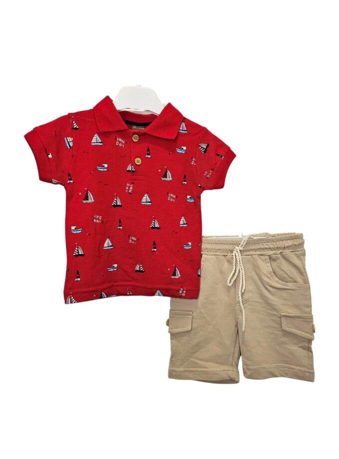 Σύνολο Βαρκάκια Κόκκινο Bebe - Νο 9-24 μηνών