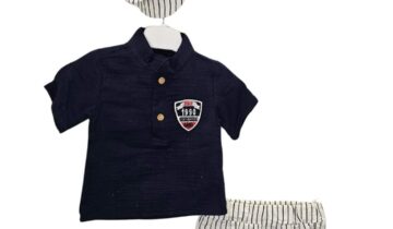 Σύνολο με Μπερέ Ριγέ Bebe - Νο 6-24 μηνών