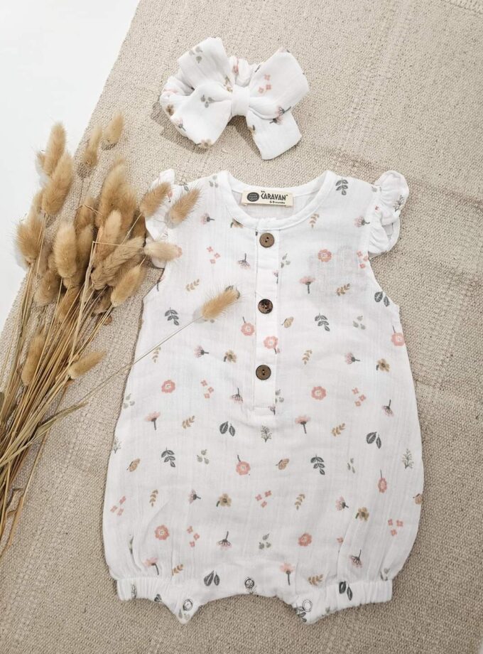 Φορμάκι Flowers με Κορδέλα Bebe- Νο 6-24 μηνών