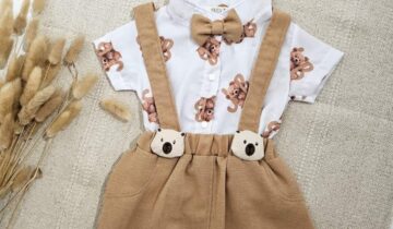 Σαλοπέτα Bears με Καπέλο Καφέ Bebe - Νο 6-18 μηνών